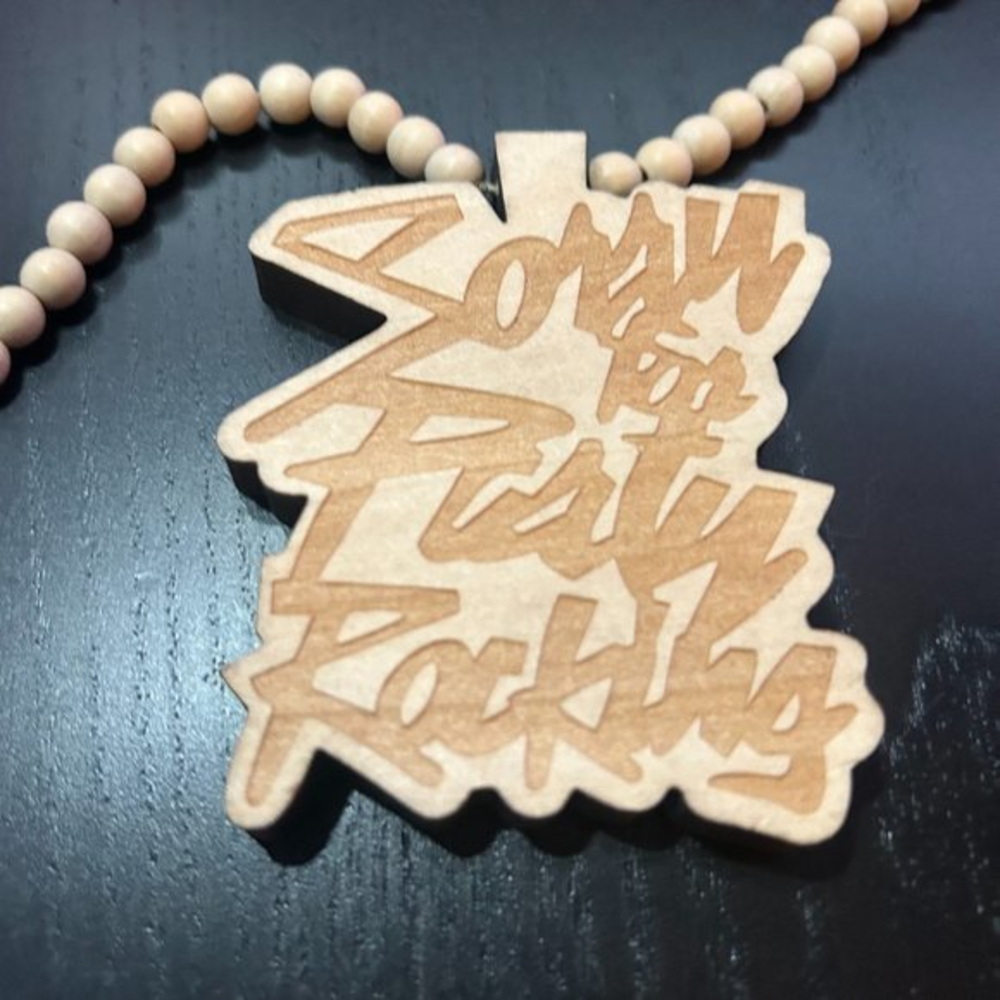 GoodWood NYC Party Rock Necklace Wooden Pendant‎ Wooden Beaded